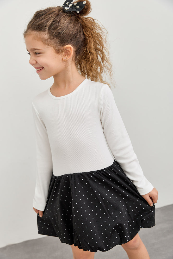 שמלת ריב בשילוב חצאית בלון | לבן