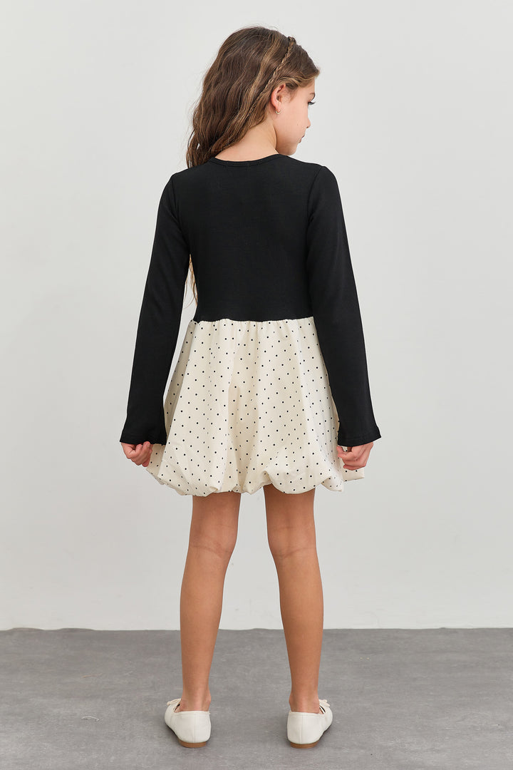 שמלת ריב בשילוב חצאית בלון | שחור