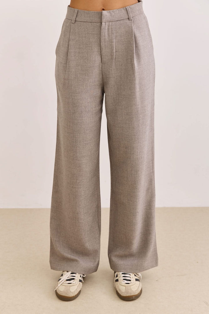 מכנסיים מחויטים אמבר  | חום אפרפר