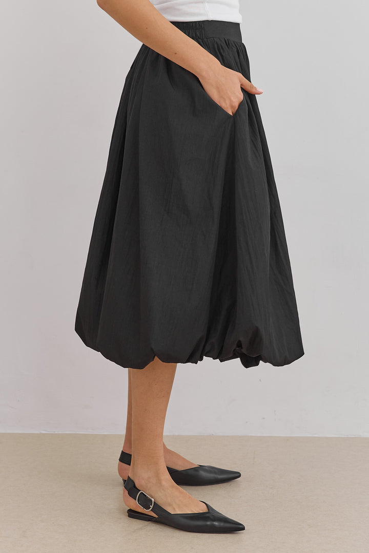 חצאית בלון אניה אורך מידי | שחור