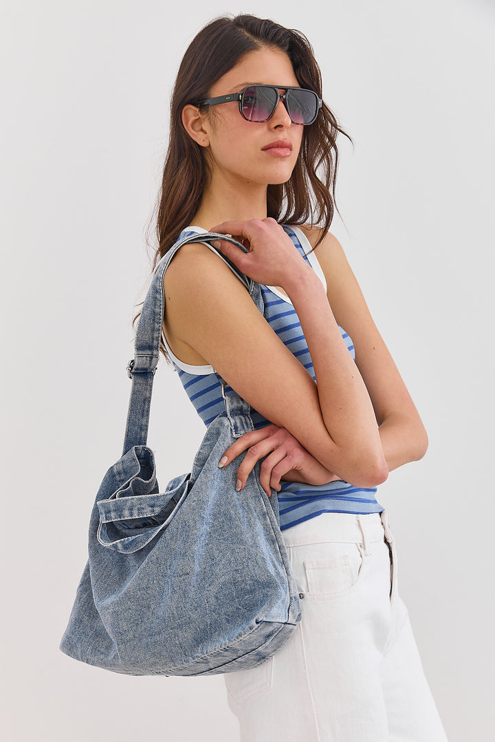 תיק כתף דייוויד דנים וואש | כחול