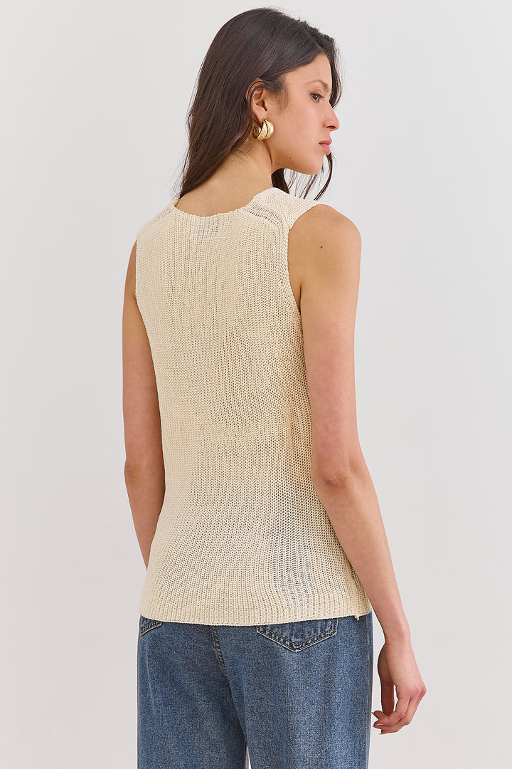 ווסט סריג דק לורנס מחשוף וי | בז'