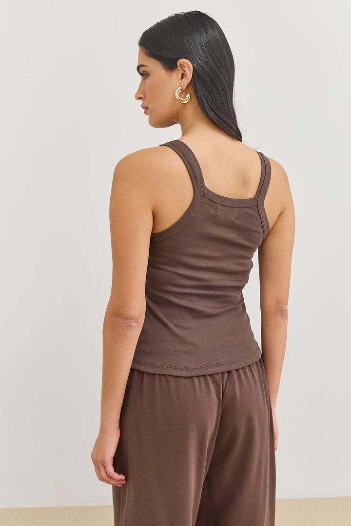 גופיית ריב סשה | חום