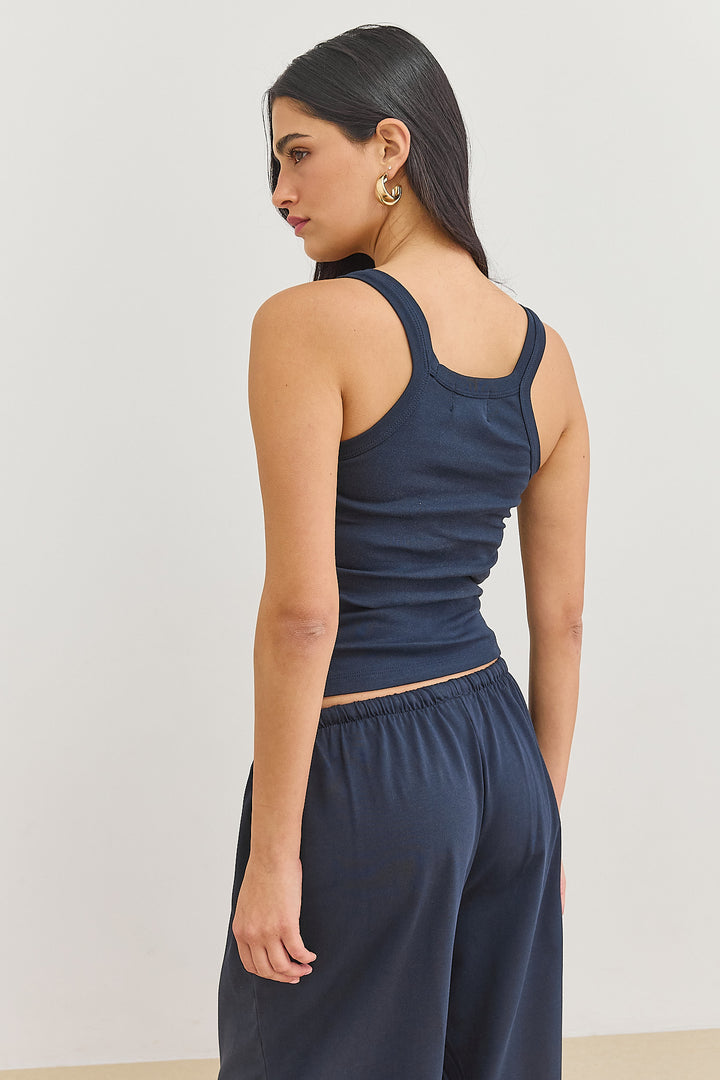 מכנסי בלון סשה בשילוב גומי | כחול נייבי