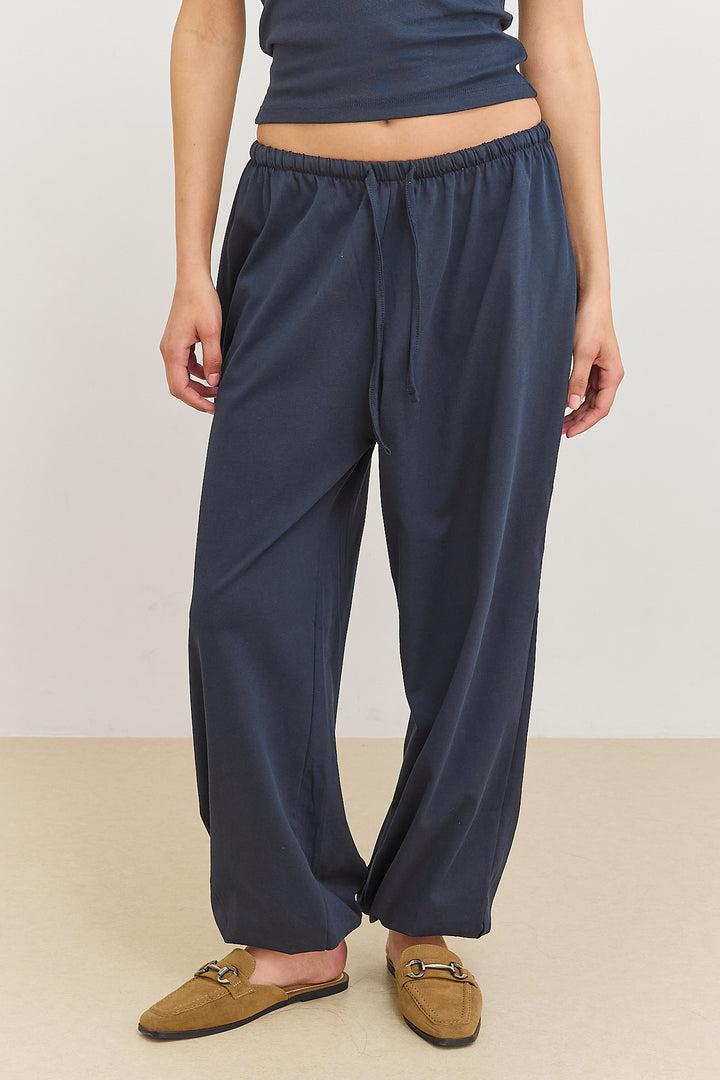 מכנסי בלון סשה בשילוב גומי | כחול נייבי