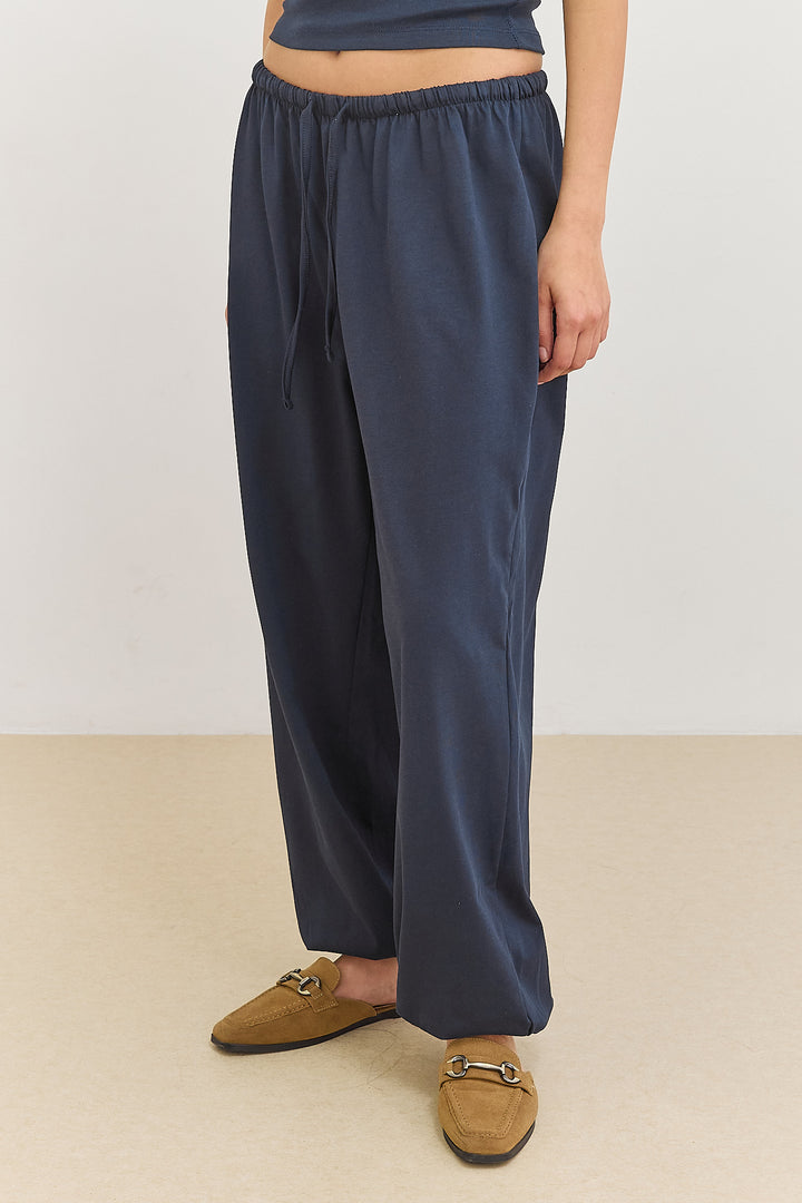 מכנסי בלון סשה בשילוב גומי | כחול נייבי