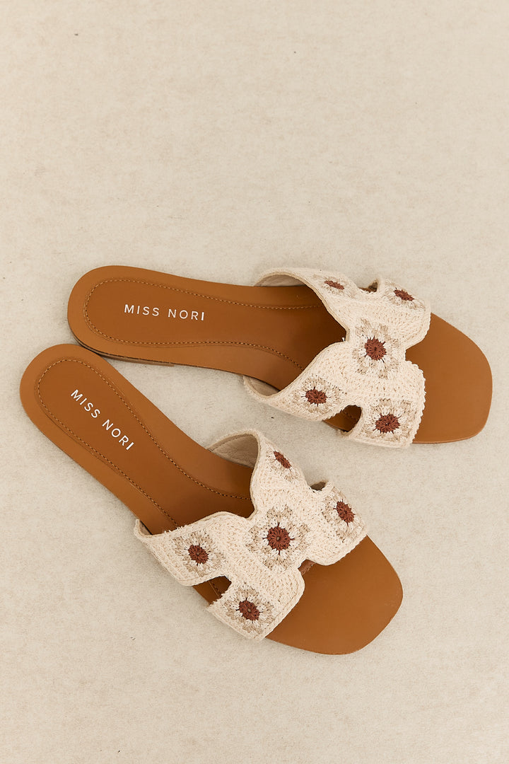 כפכפי קרושה ברטה פלאוורס | בז'/אפור