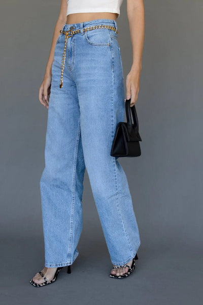 מכנסי ג'ינס פרנצ'י גזרה ישרה | ג'ינס
