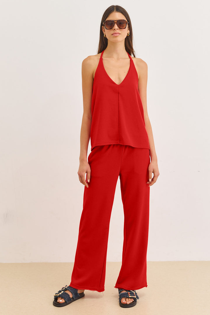 מכנסי גבריאל גזרה ישרה | אדום