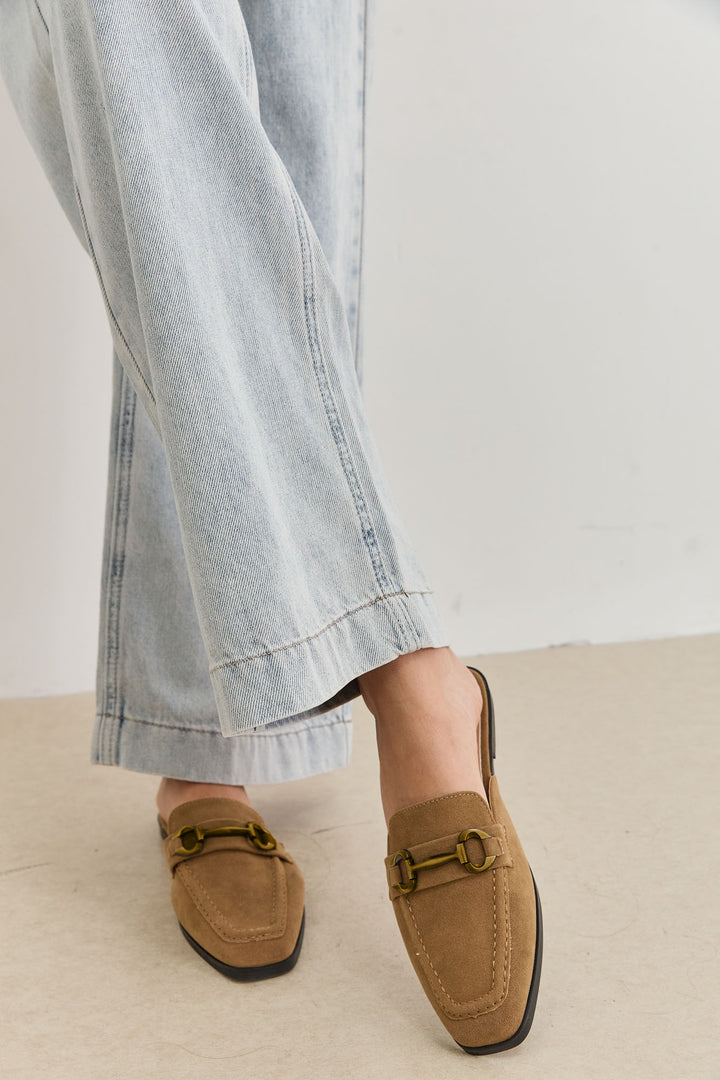 כפכפי מוקסין אופל בשילוב אבזם | קאמל