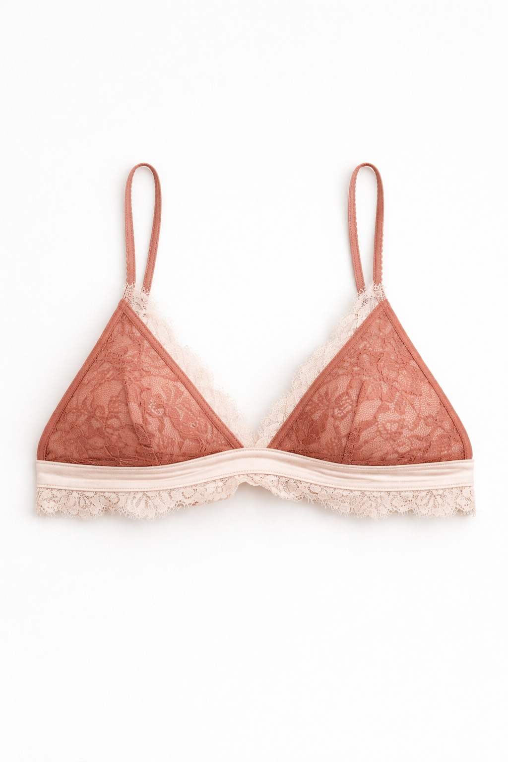 חזיית ברלט אנני תחרה משולבת |  ורוד/חום