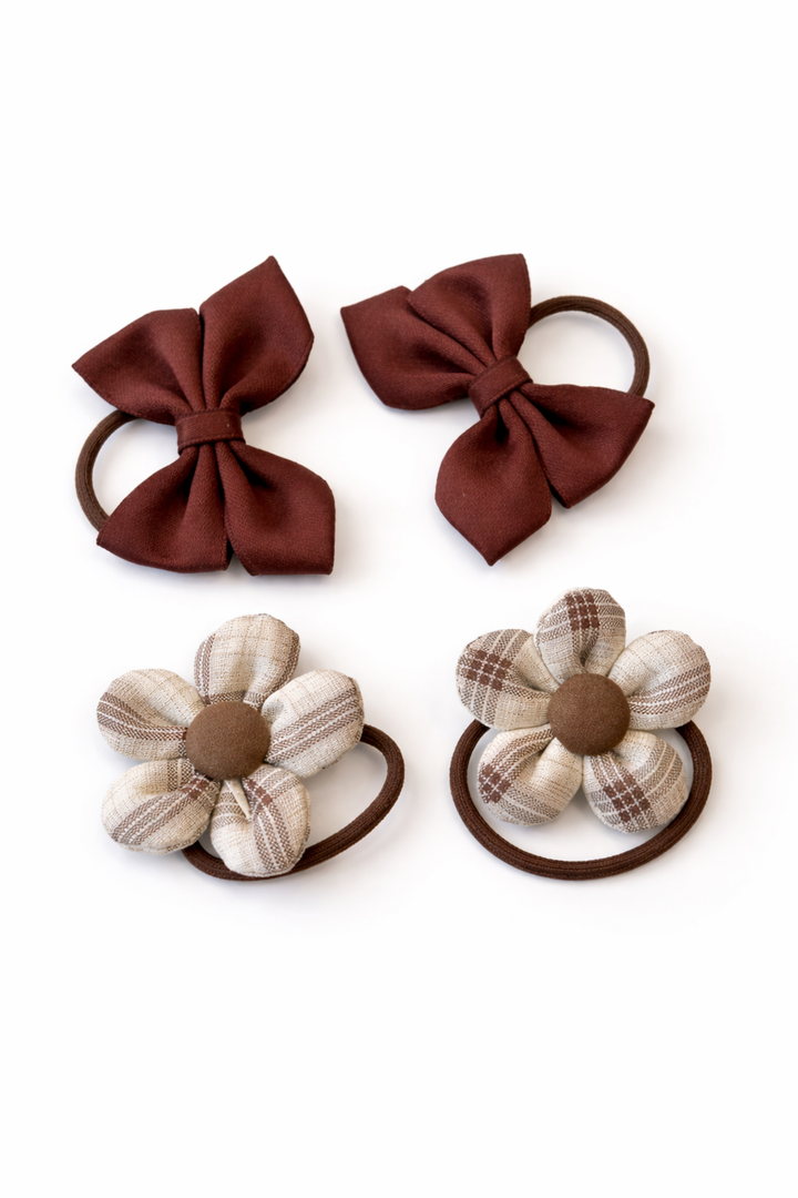 מארז גומיות בשילוב פרח ופפיון | חום