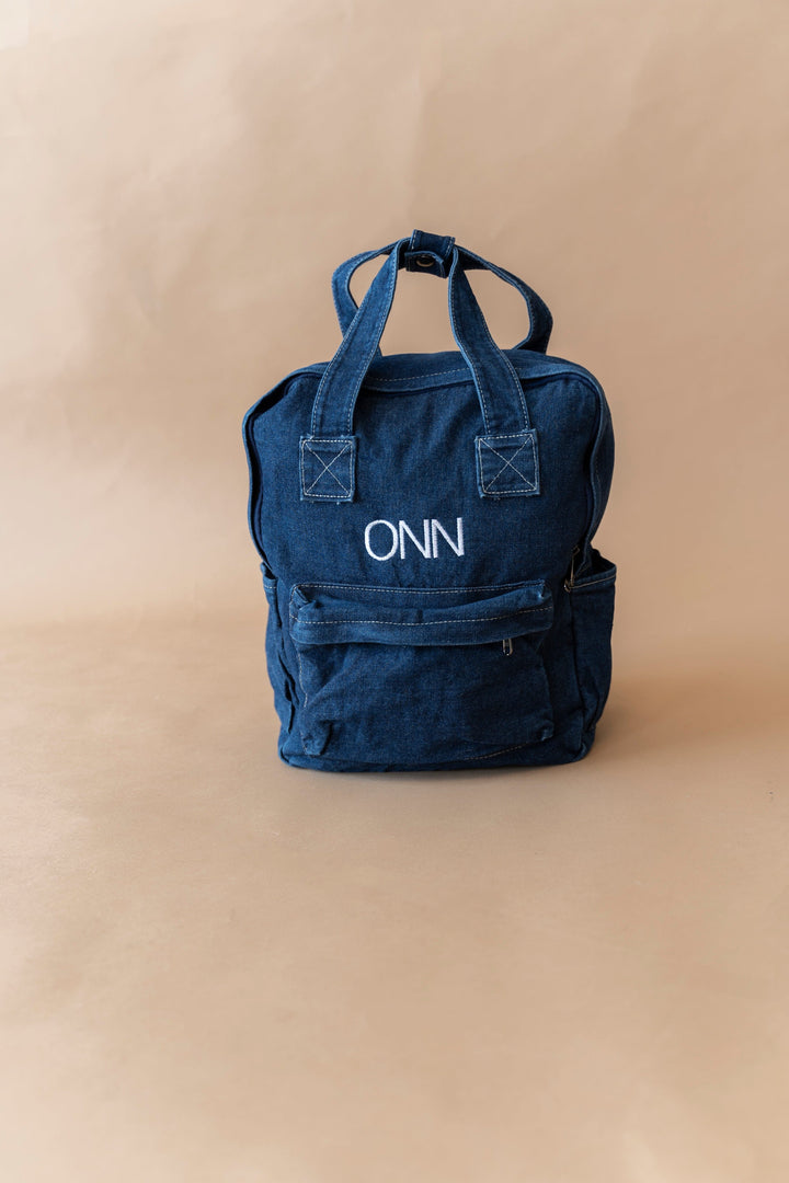 תיק גב דנים גדול | ג'ינס כהה