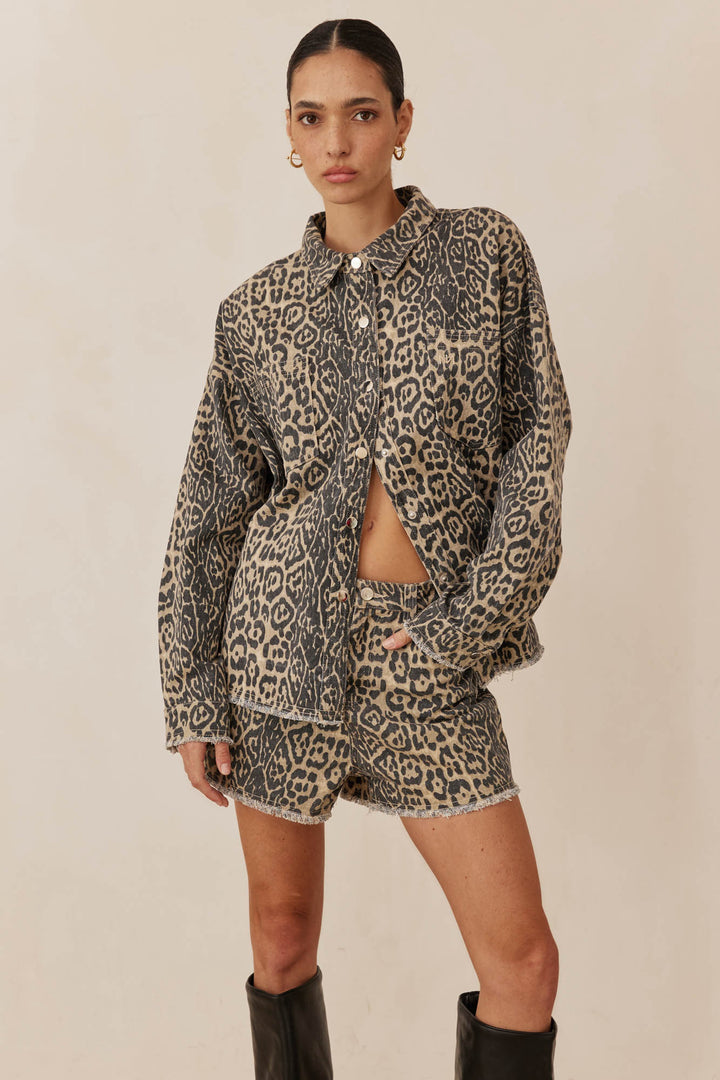 ג'קט לוקאס פרינט מנומר סיומת פרומה