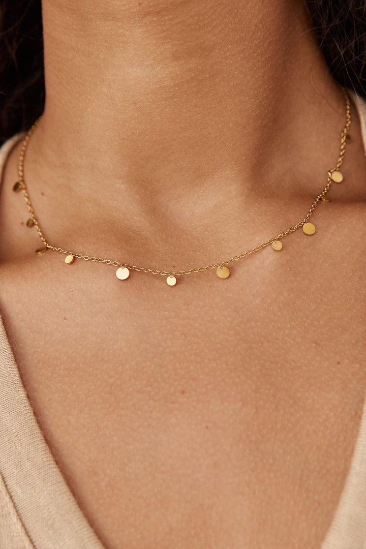 שרשרת תליונים מילאן מוזהבת