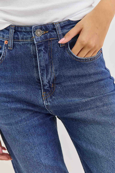 מכנסי ג'ינס סופי מכפלת גזורה | ג'ינס כהה