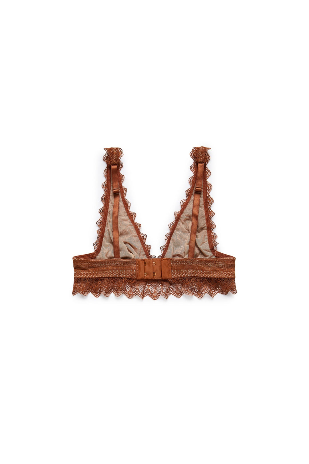 חזיית תחרה אמי בשילוב בטנה | חום