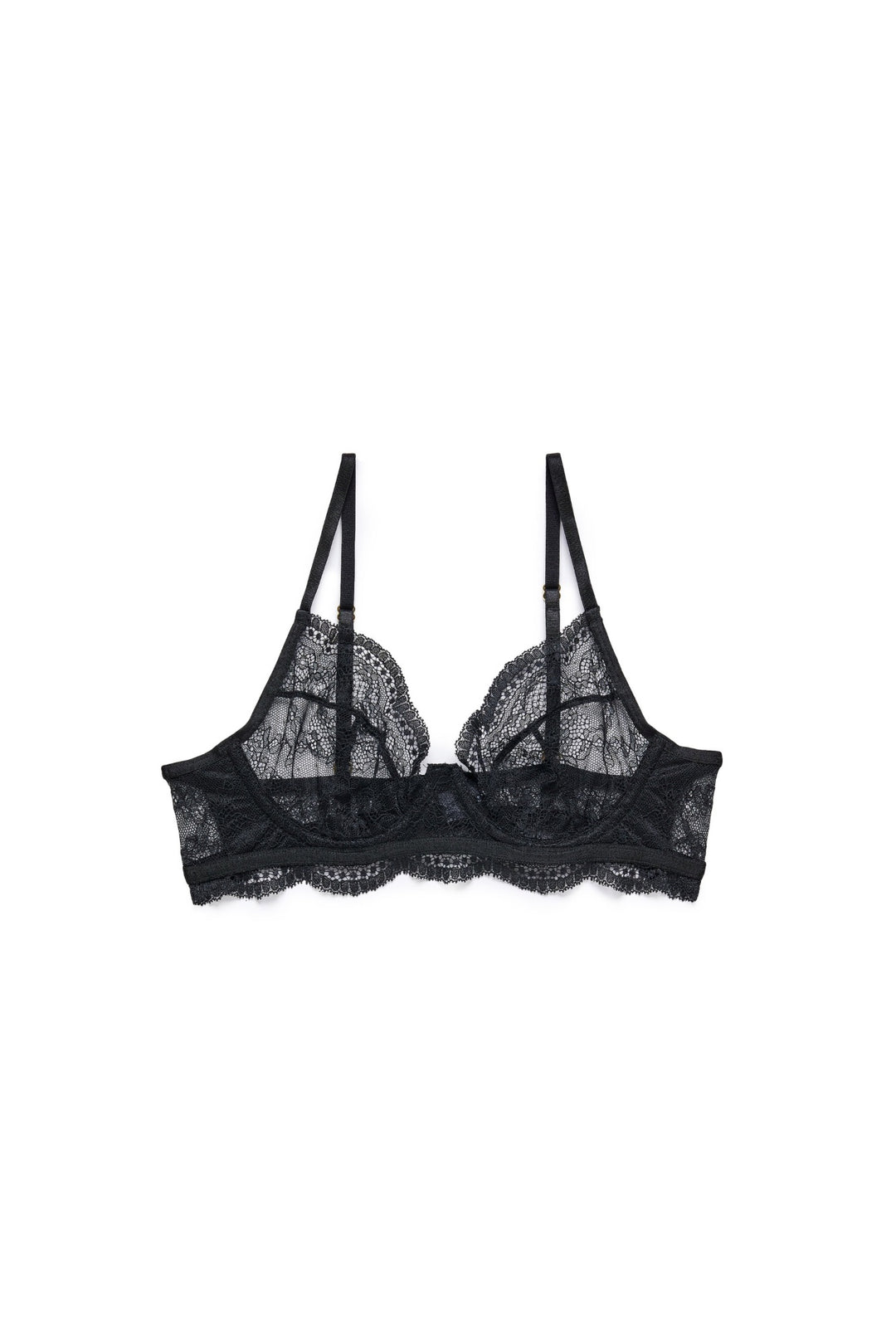 חזיית תחרה פרינסס עם ברזלים | שחור