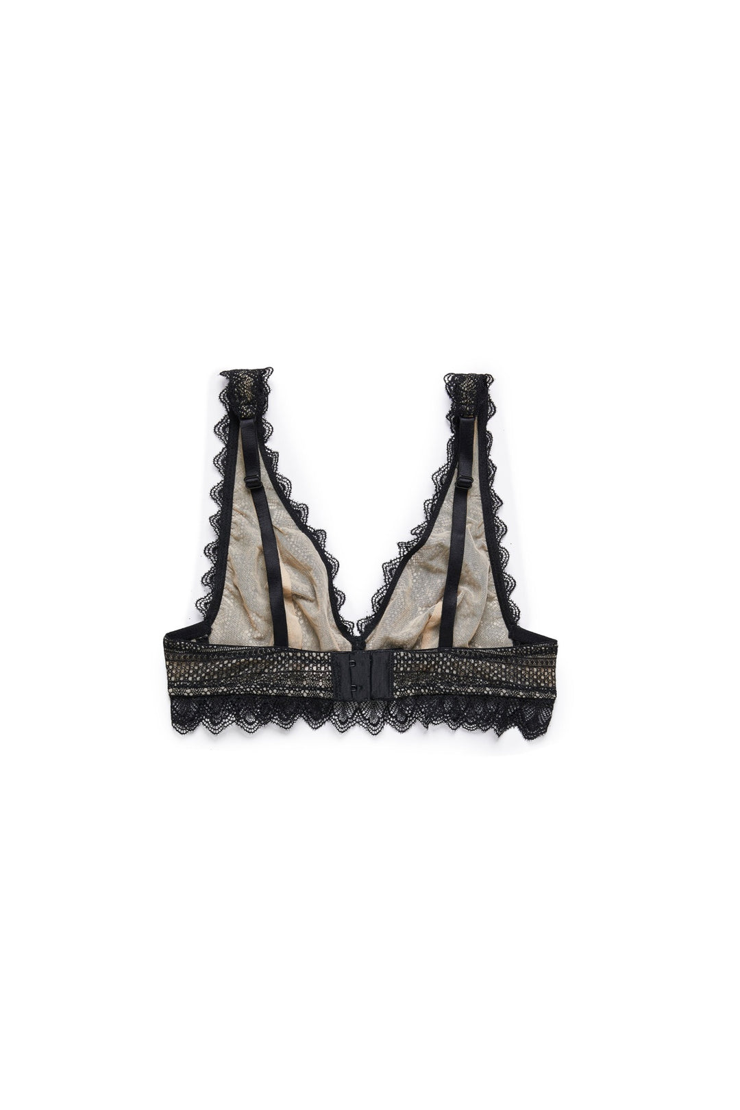 חזיית תחרה אמי בשילוב בטנה | שחור