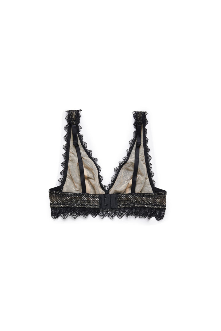 חזיית תחרה אמי בשילוב בטנה | שחור