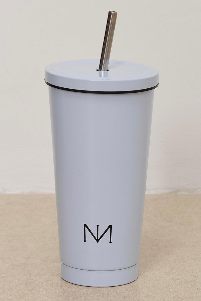 כוס תרמית נורי בשילוב לוגו | כחול בהיר