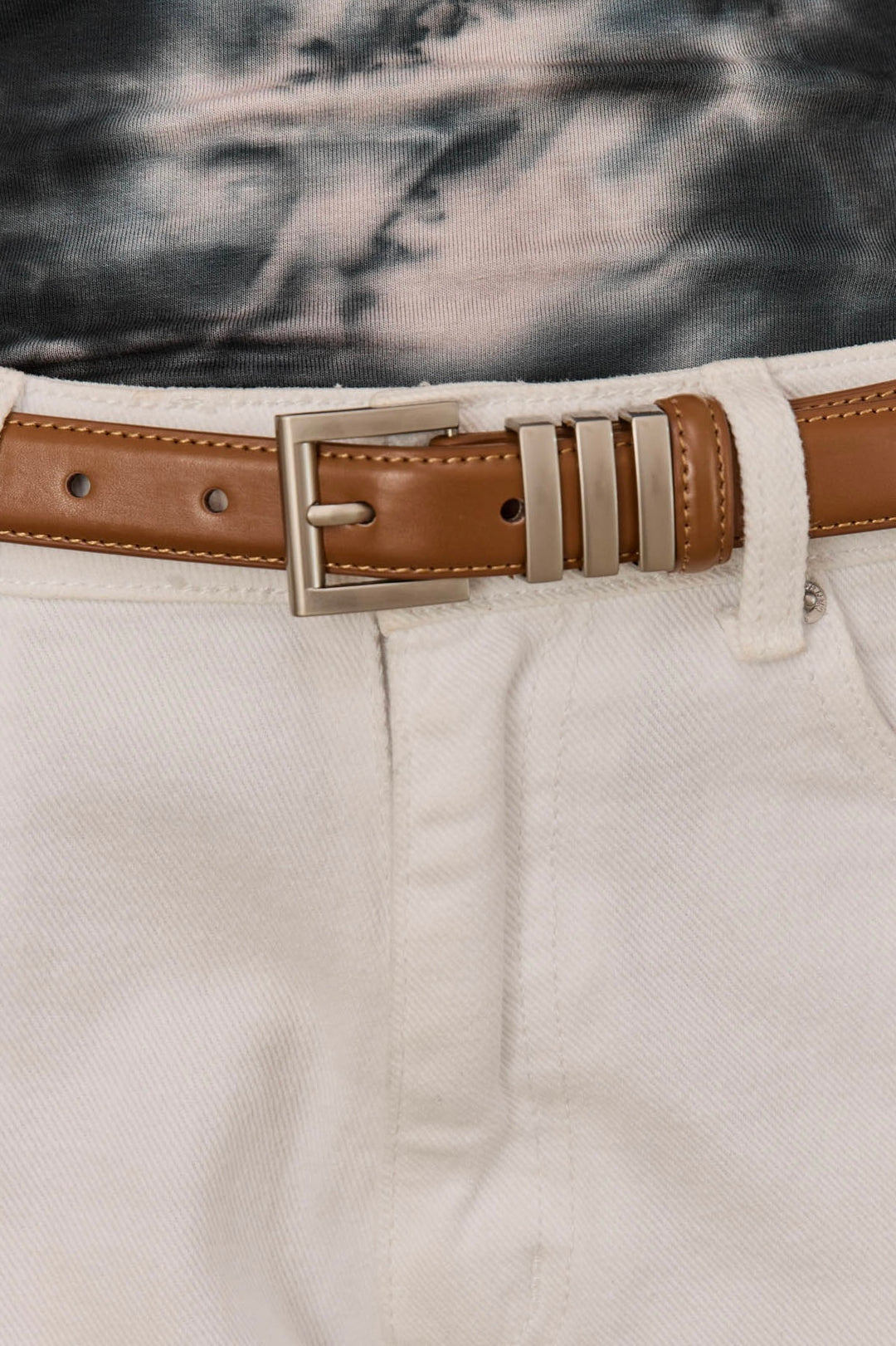 חגורת קווין דמוי עור | חום