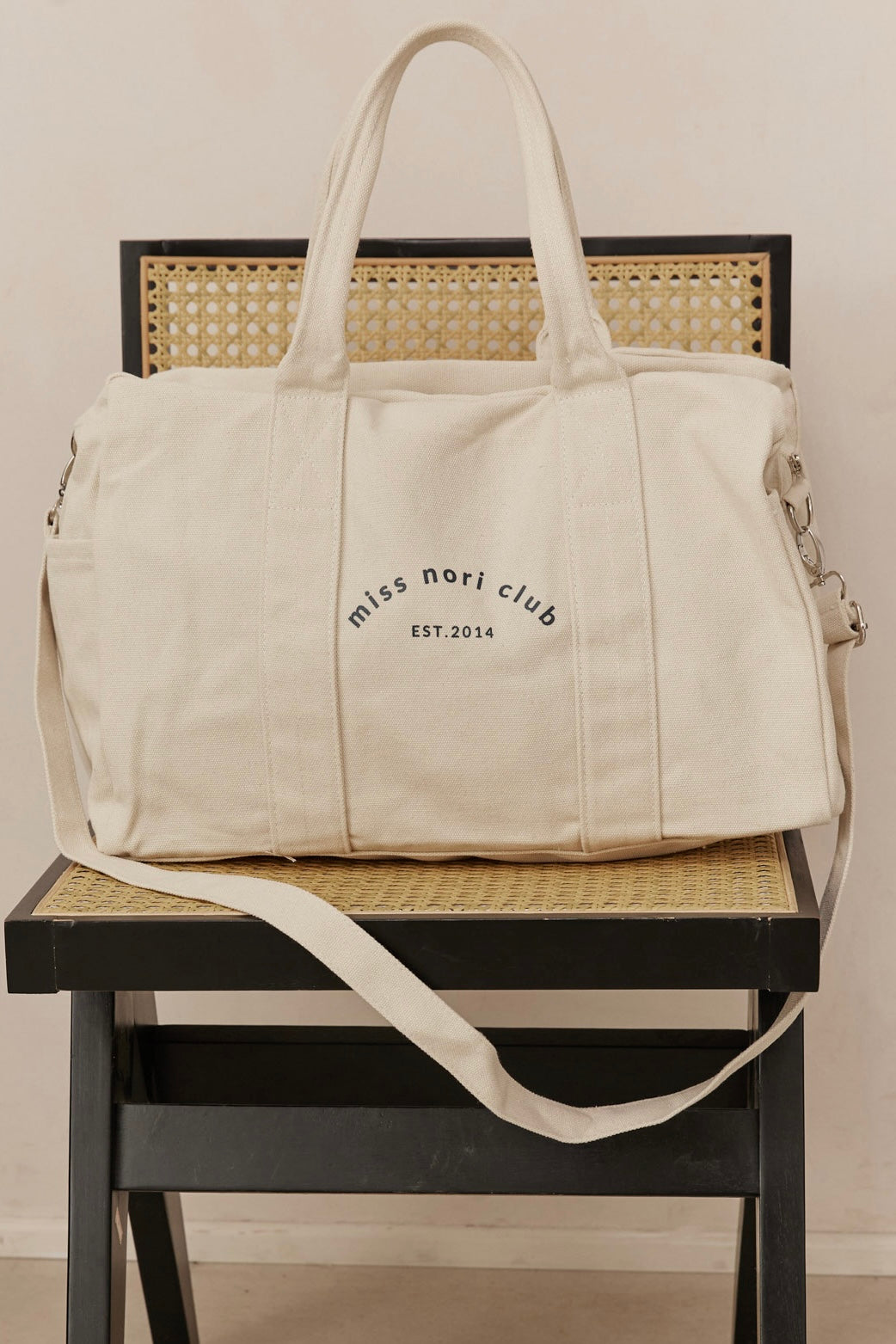 תיק קנבס גדול Nori Club | קרם