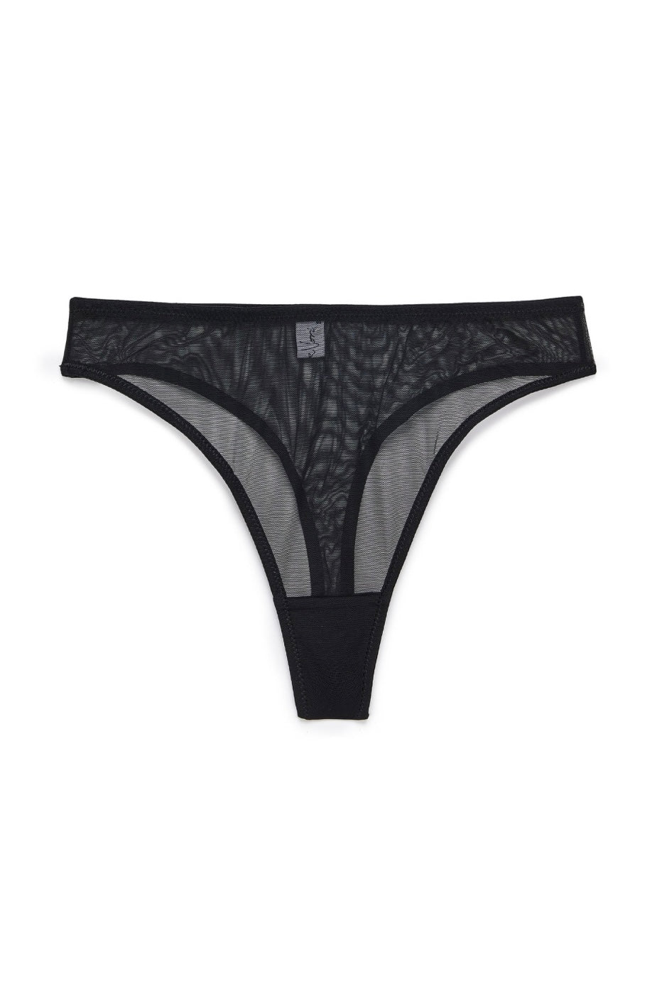 תחתוני חוטיני רשת נסיס | שחור