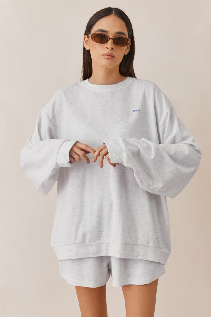 חליפת סופיה גזרת אוברסייז | אפור