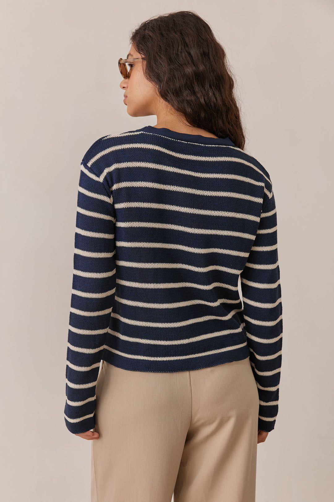 סריג מייקל סטרייפס | כחול/בז'