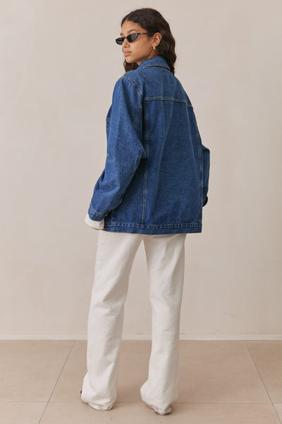 ג'קט ג'ינס עמנואל אוברסייז כריות בכתפיים | ג'ינס