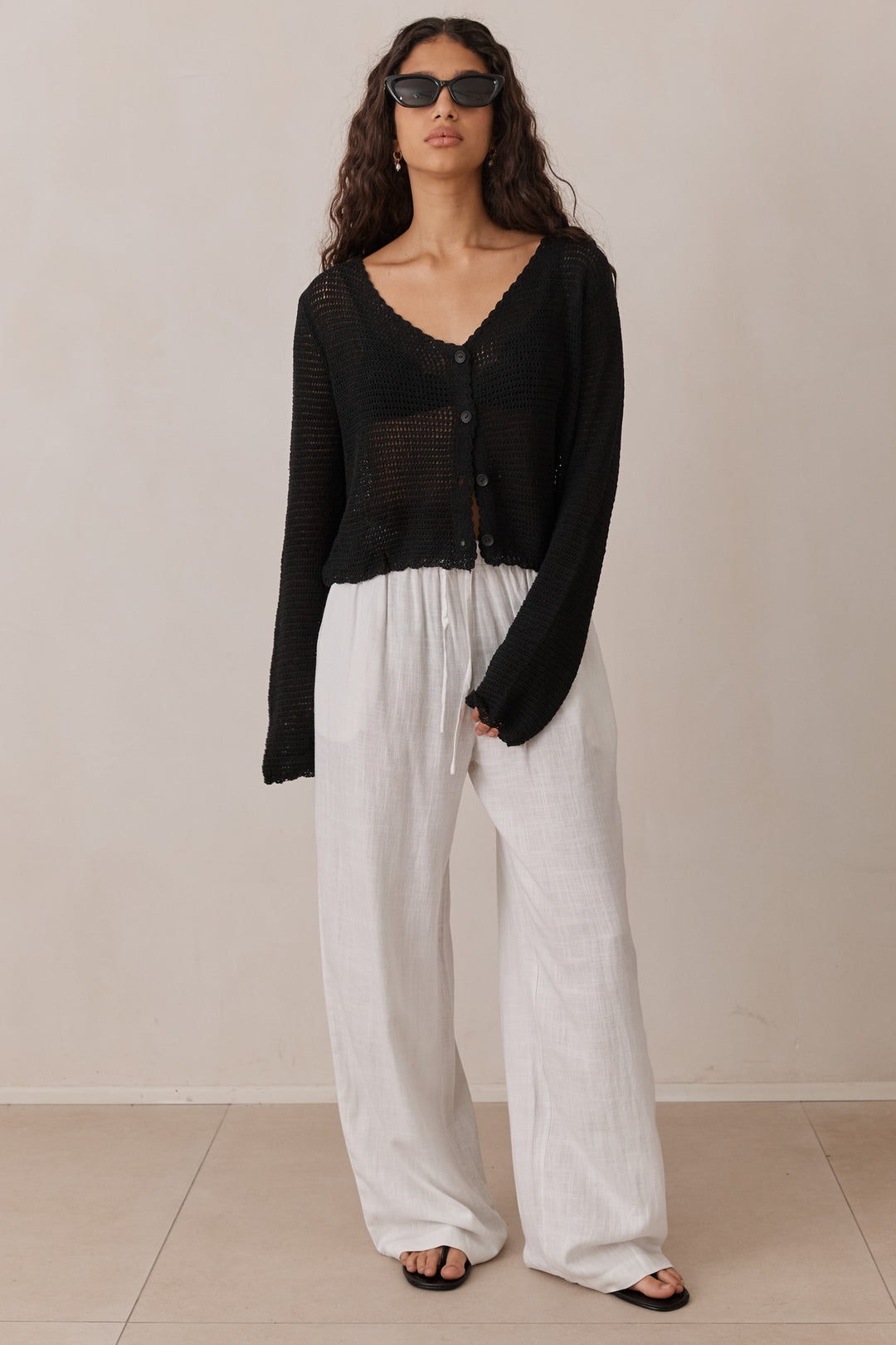 מכופתרת ליה בד קרושה | שחור