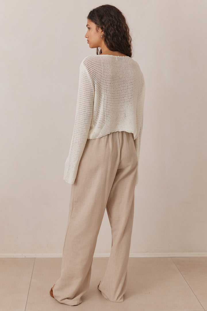 מכופתרת ליה בד קרושה | קרם