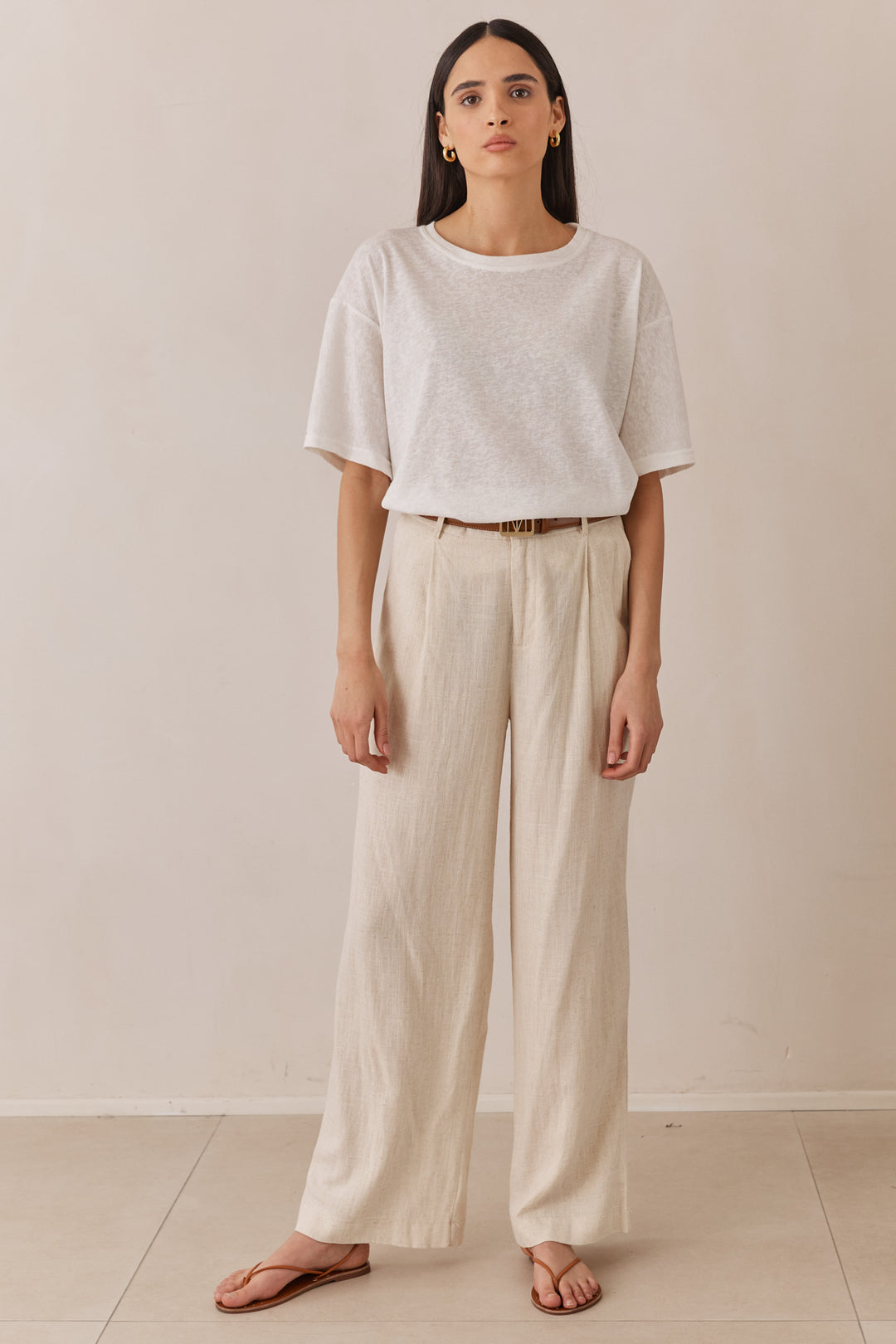 טי שירט אייברי גזרה אוברסייזית שקפקפה | לבן