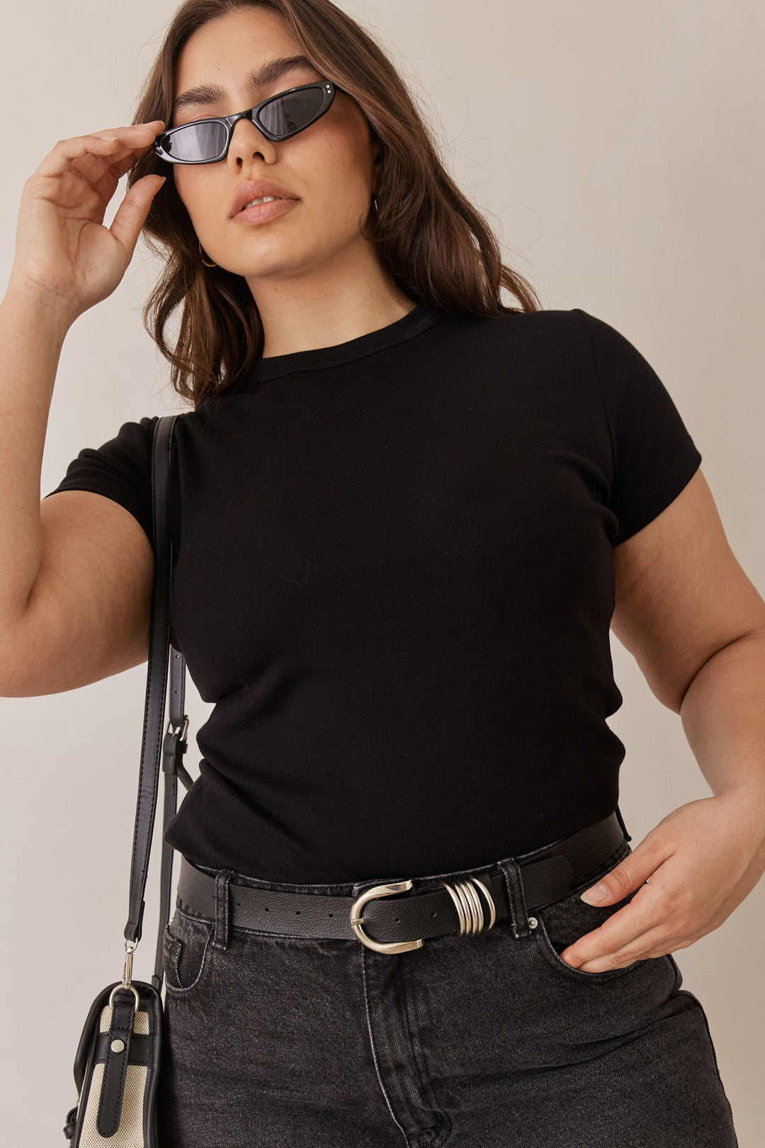 טי שירט בייסיק ריילי בד כותנה | שחור