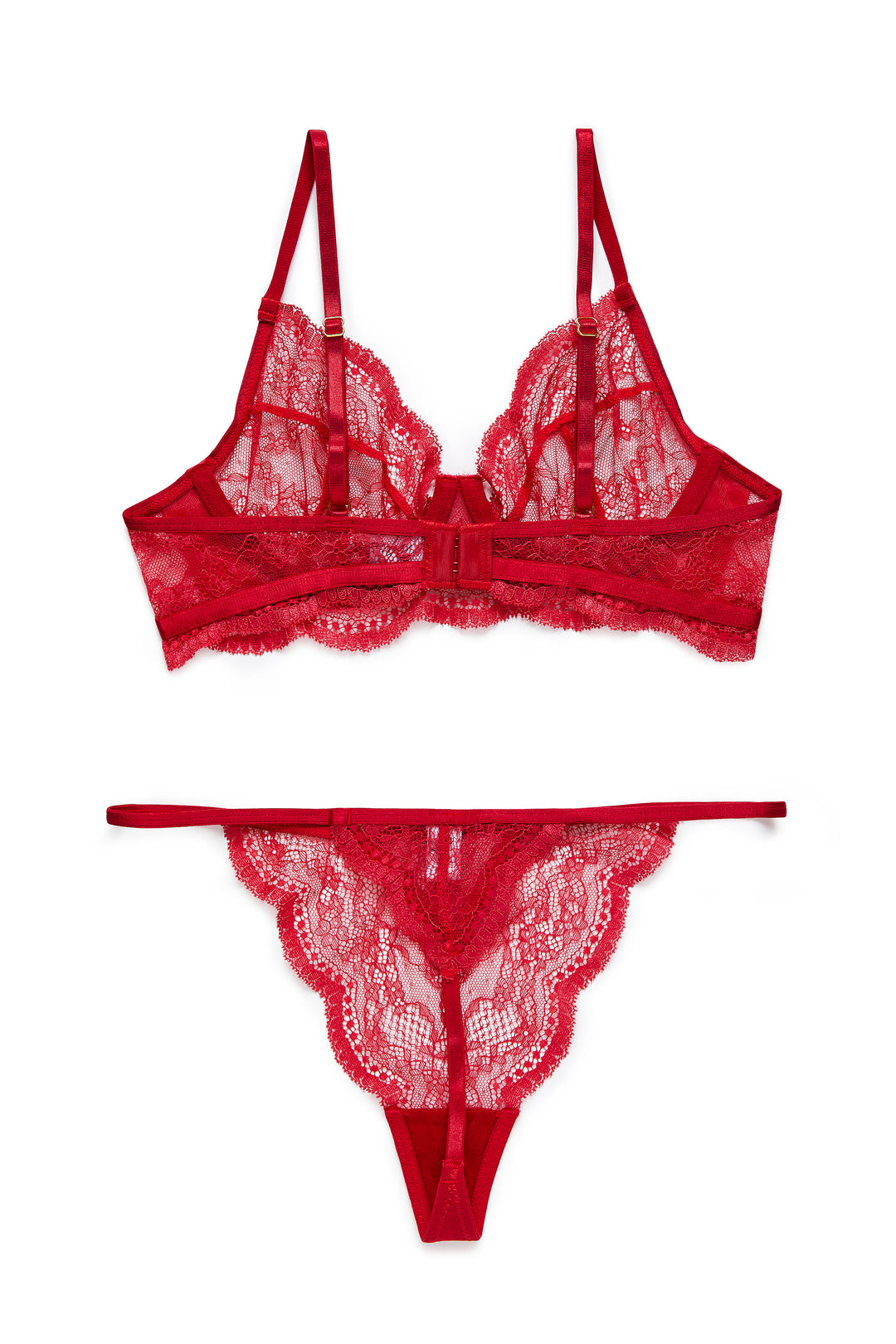 תחתוני חוטיני פרינסס תחרה | אדום