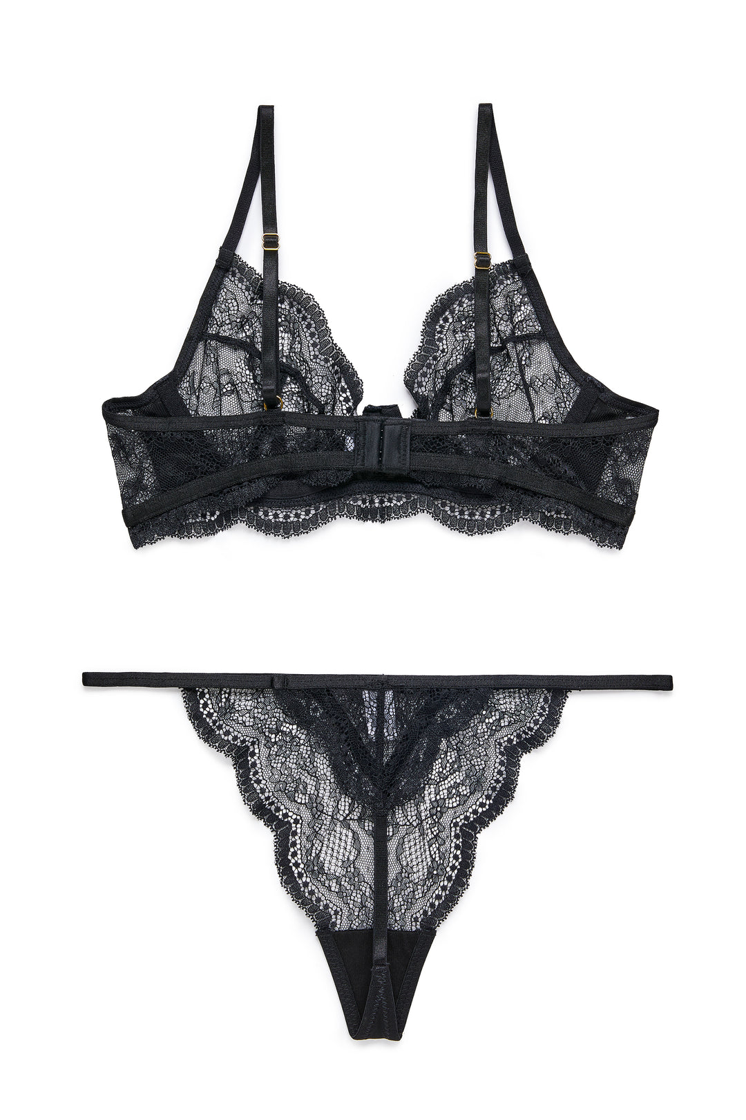 תחתוני חוטיני פרינסס תחרה | שחור