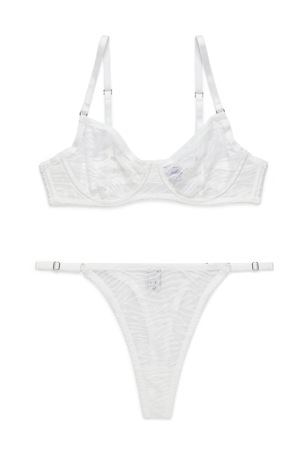 חזיית ברזלים אמבר דוגמת זברה | לבן