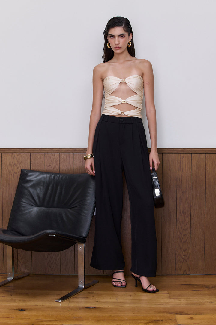 טופ סטרפלס מוניקה קאט אאוטס קדמי | שמפניה