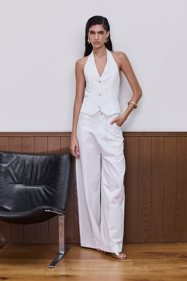 ווסט קולר אודיה כפתורים | לבן