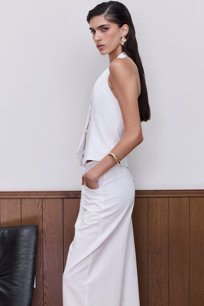 ווסט קולר אודיה כפתורים | לבן