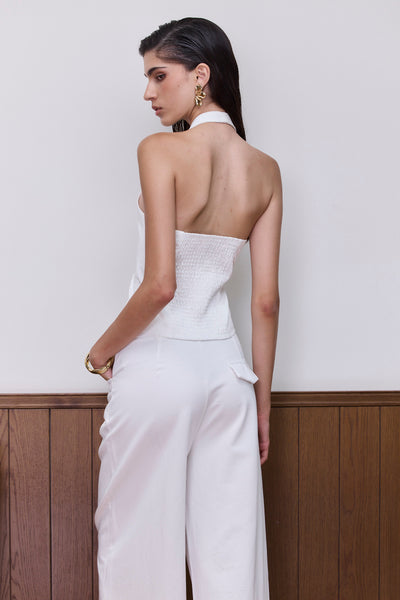 ווסט קולר אודיה כפתורים | לבן