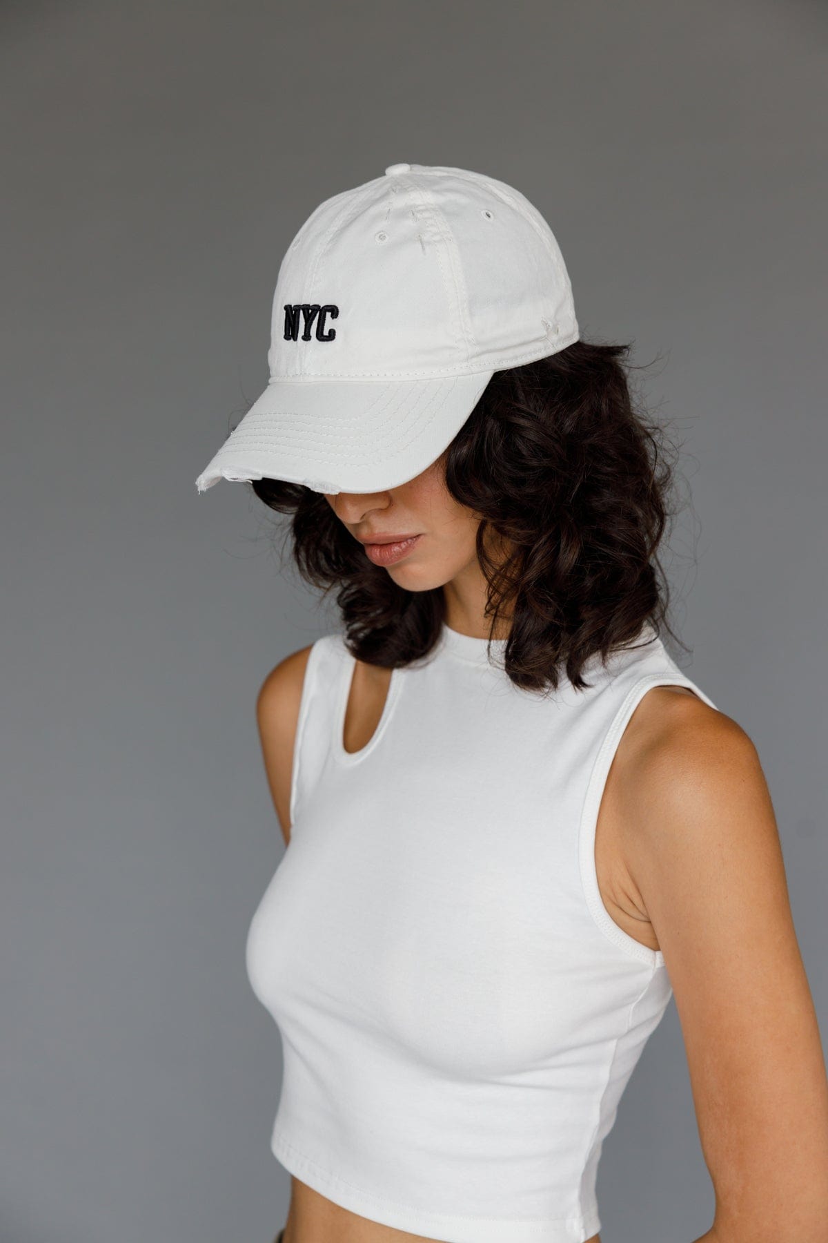 כובע מצחייה NYC | לבן