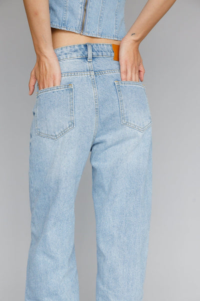מכנסי דנים ג'יין | ג'ינס בהיר