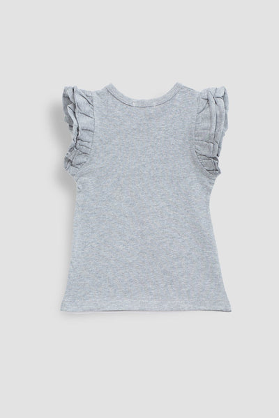 חולצת טי פרינסס שרוולי מלמלה | אפור
