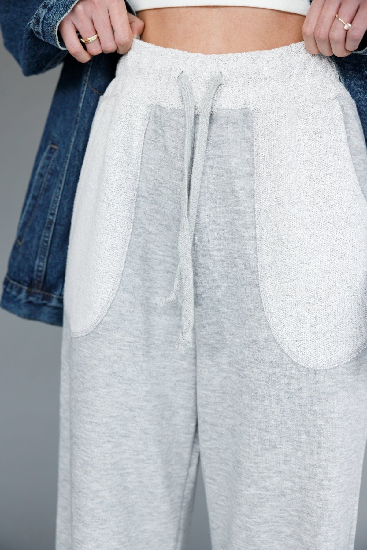 מכנסי טרנינג מרי אלמנט כיסים | אפור