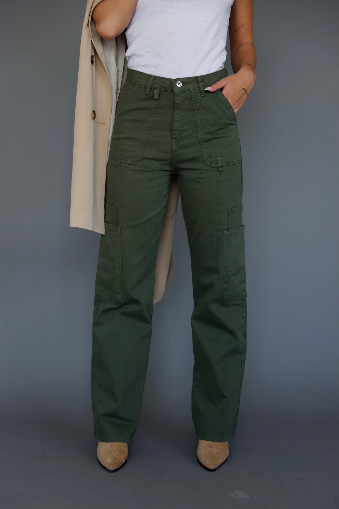 מכנסי דגמ״ח סבסטיאן כיסים צדדיים | ירוק