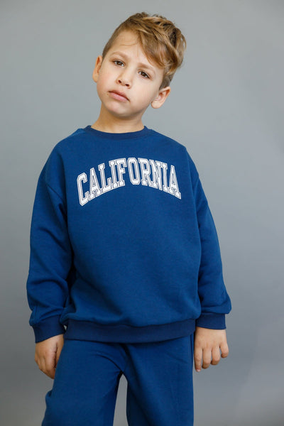 חליפת פוטר עבה קליפורניה | כחול