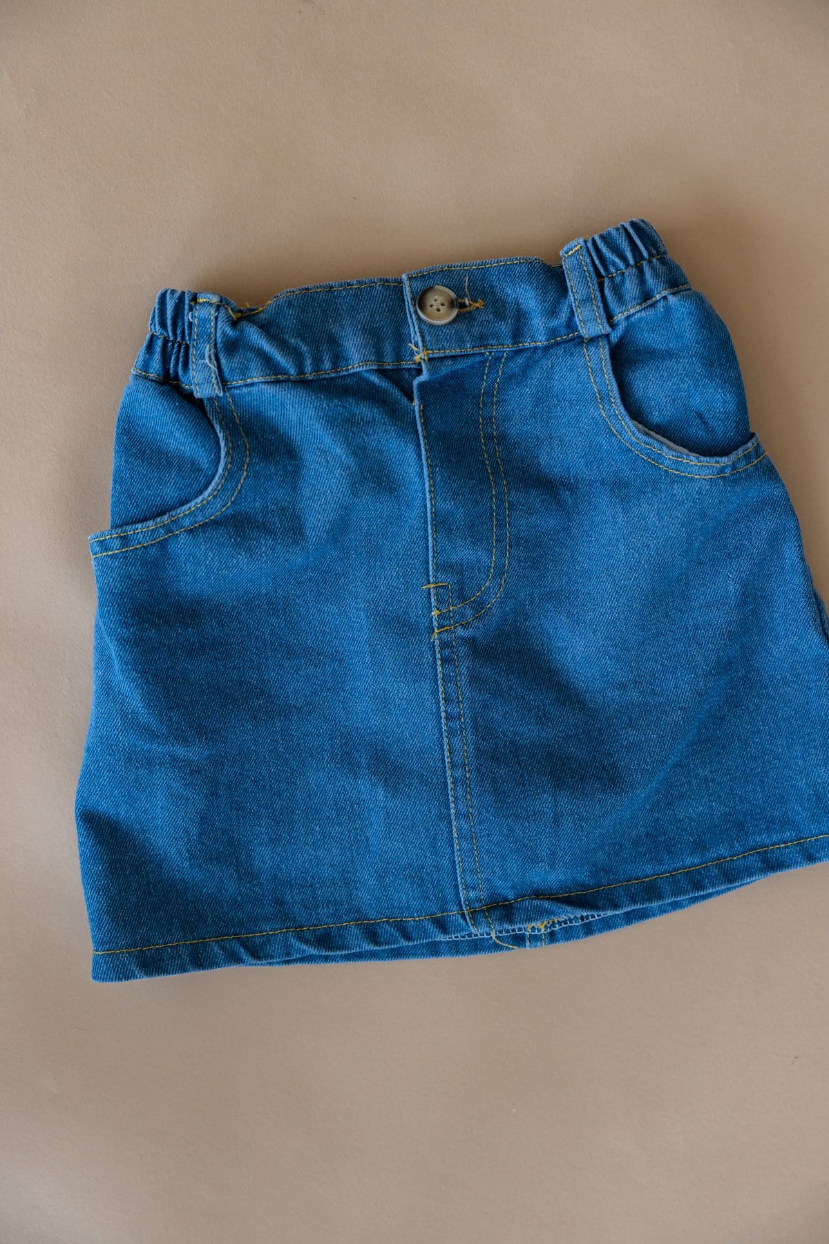 חצאית מיני ג'ינס ג'ולי בשילוב גומי במותן | כחול